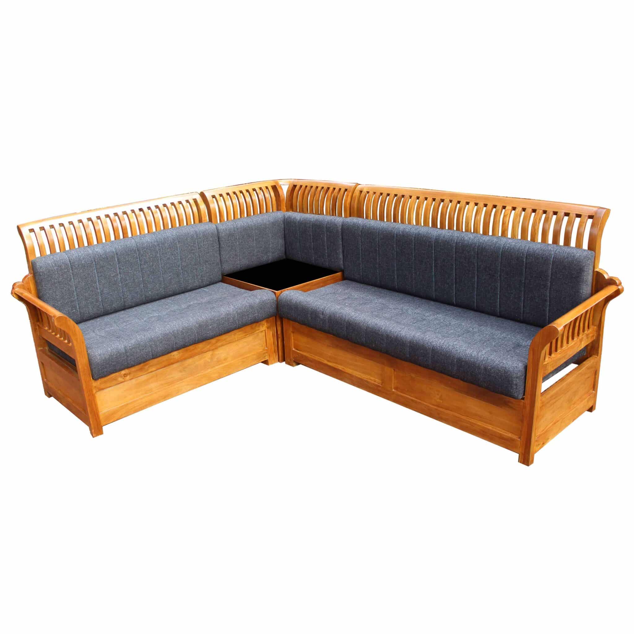 Teak Wood Corner Setty