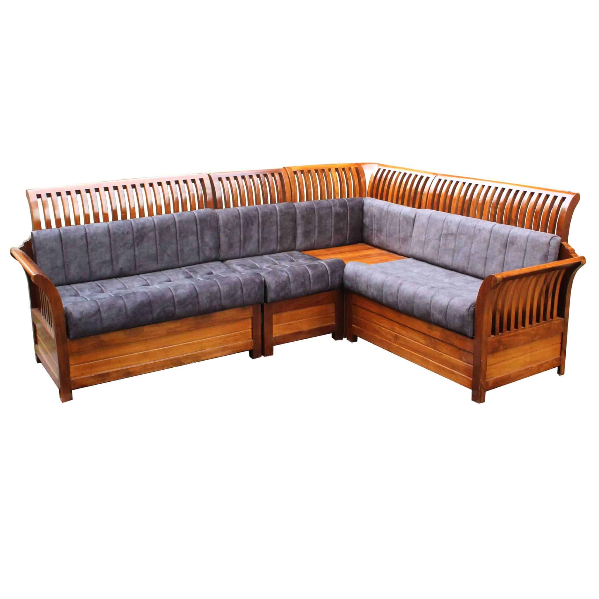 Teak Wood Corner Setty